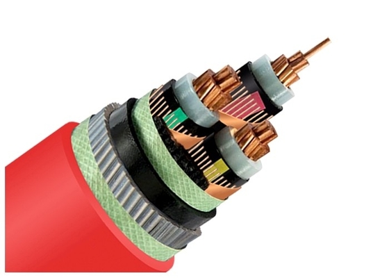 LA CHINE câble électrique blindé moyen de fil d'acier de la tension 33kV 3 cable électrique de l'écran de câblage cuivre de phase XLPE fournisseur