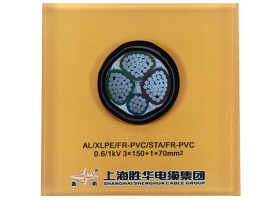LA CHINE cable électrique en aluminium électrique blindé du câble AL/XLPE/STA/PVC de 0.6/1kV 3x150+1x70 mm2 YJLV22 fournisseur