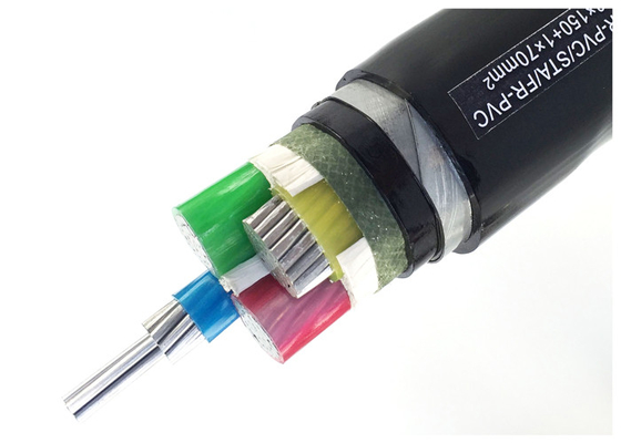 LA CHINE Cable électrique blindé isolé par XLPE de Votlage STA XLPE de câble blindé en aluminium de gaine de PVC bas YJLV22 fournisseur