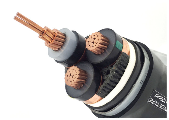LA CHINE 8.7/15kV 3x120 185 240 câble blindé de système mv d'en cuivre du câble CU/XLPE/PVC/STA/PVC de 300mm2 YJV22 XLPE fournisseur