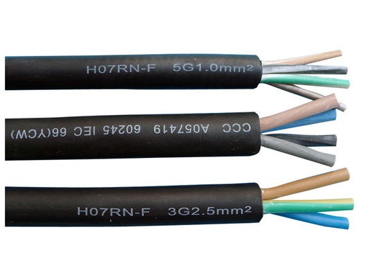 LA CHINE Câble engainé par caoutchouc modèle lourd de H07RN-F, câble en caoutchouc d'isolation avec des noyaux flexibles fournisseur