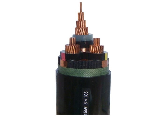 LA CHINE Cable électrique isolé par câble moyen de PVC Xlpe d'écran de bande d'en cuivre de tension de 3 noyaux fournisseur