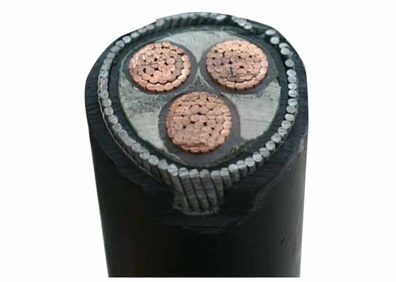 LA CHINE XLPE triphasé à haute tension a isolé le cable électrique blindé du CU XLPE/SWA/PVC de câble électrique de fil d'acier 33kV fournisseur