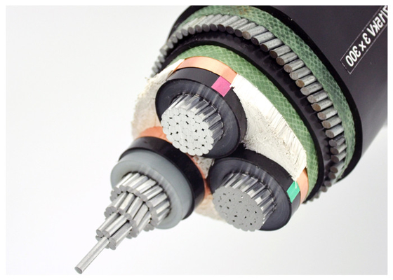 LA CHINE Cable électrique isolé par XLPE électrique blindé en aluminium de système mv de noyaux du câble 3 de fil d'acier de conducteur fournisseur