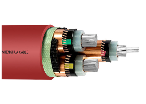 LA CHINE 8.7/15kV la tension moyenne XLPE a isolé le conducteur d'écran de câblage cuivre de cable électrique fournisseur