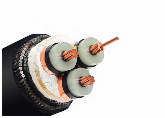 LA CHINE 6 / câble électrique blindé de cuivre échoué par noyau du fil d'acier 10KV 3/cable électrique fournisseur