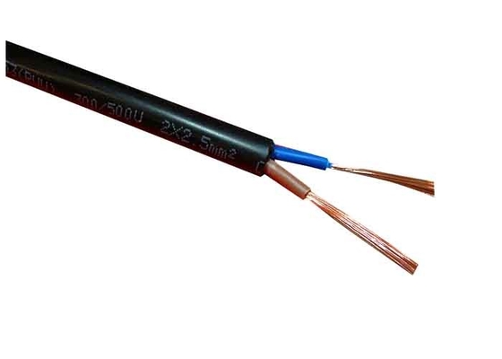 LA CHINE PVC flexible de fil de câble électrique de deux noyaux isolé, noir de vert jaune fournisseur