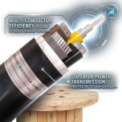 LA CHINE IP68 câble d'alimentation isolé en PVC imperméable à l'eau 0,6 / 1kV 4x25mm2 enterrement direct souterrain fournisseur