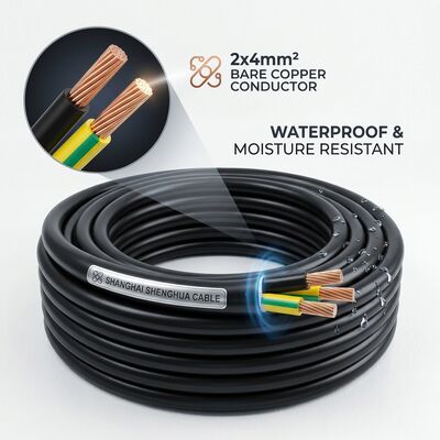 LA CHINE Waterproof Moisture Resistant PVC Insulated Cable 0.6/1kV 2 Core 2x4mm2 Outdoor Wet Area fournisseur