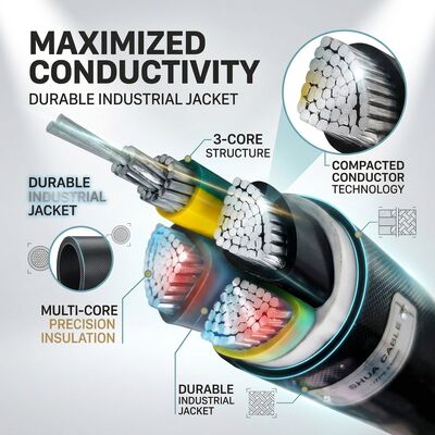 LA CHINE VGV 3x2.5mm2 PVC Insulated Cable 105C Heat Resistant Industrial Wiring 450/750V IEC60228 fournisseur
