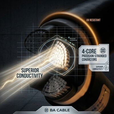 LA CHINE VGV 3x4mm2 UV Resistant PVC Insulated Cable Outdoor Overhead 0.6/1kV IEC60502 Copper fournisseur