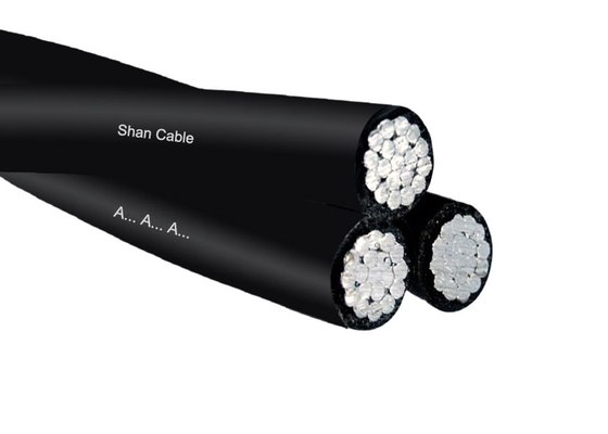 Câble Shenghua Shanghai, câble triphasé aérien groupé à 3 conducteurs pour lignes de transmission aériennes fournisseur