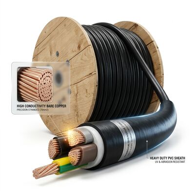 Factory Direct PVC Insulated Power Cable 0.6/1kV 4x70mm2 Copper Export Grade fournisseur