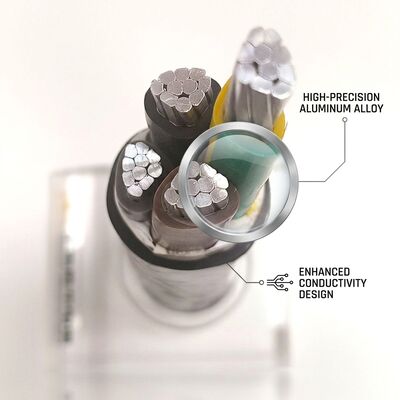 LSZH câble isolant en PVC à faible teneur en fumée et zéro halogène 0,6 / 1kV 4 cœurs 4x50mm2 pare-feu fournisseur