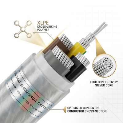 High Temperature XLPE Insulated PVC Sheathed Cable 0.6/1kV 4x16mm2 Power Station fournisseur