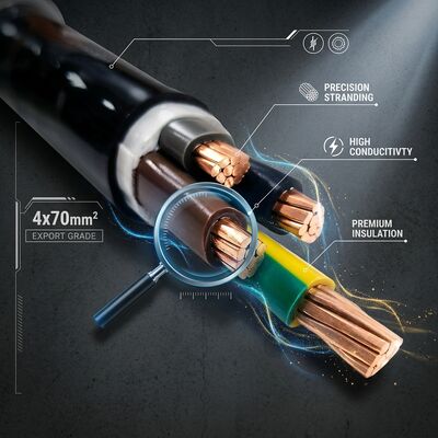 Factory Direct PVC Insulated Power Cable 0.6/1kV 4x70mm2 Copper Export Grade fournisseur