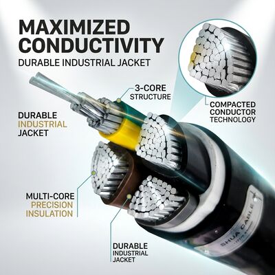 Oil Resistant Chemical Resistant PVC Insulated Cable 450/750V 3 Core Industrial Use fournisseur