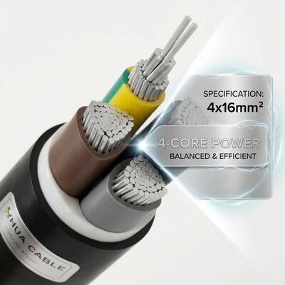 NYY 4x25mm2 PVC Insulated Cable 90C High Temperature Underground 0.6/1kV IEC60502 Power Wire fournisseur