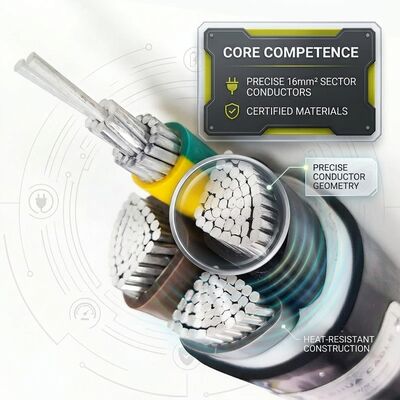 NYY-J 4x16mm2 PVC Insulated Cable 125C High Temperature Furnace Power Cable IEC60502 fournisseur