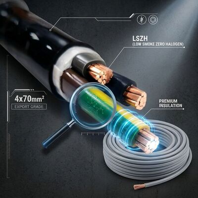 N2XCH 4x25mm2 LSZH PVC Insulated Cable Low Smoke Zero Halogen 0.6/1kV IEC60502 fournisseur