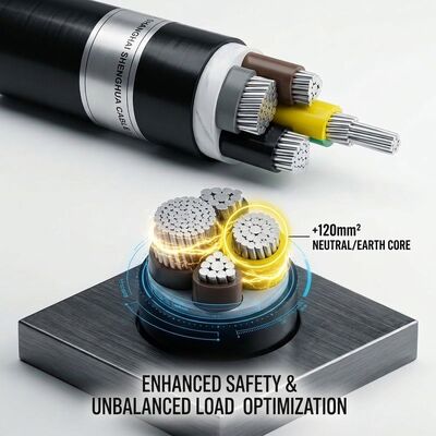 FR 4x35mm2 Flame Retardant PVC Insulated Power Cable IEC60332 0.6/1kV Copper Conductor fournisseur
