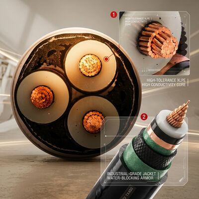 Câble d'alimentation isolé XLPE haute température 90 degrés 0,6/1 kV continu fournisseur