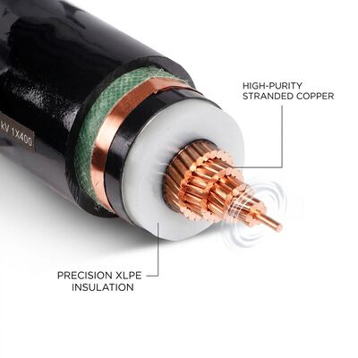 Câble d'alimentation basse tension 0,6/1kV en cuivre pur isolé XLPE à faible résistance de conducteur fournisseur