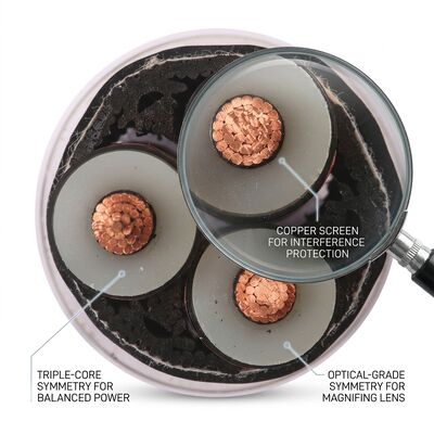 Câble d'alimentation isolé XLPE moyenne tension sans halogène ignifuge 8,7/15 kV fournisseur