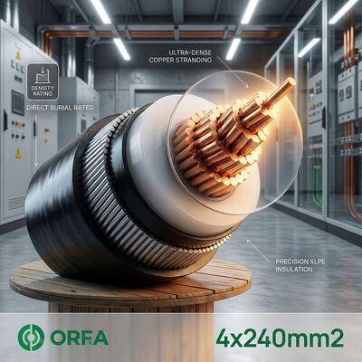 Underground Direct Burial SWA Armoured 4x240mm2 Copper XLPE Insulated Power Cable fournisseur