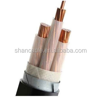 Cable d'alimentation isolée XLPE à tension moyenne à noyau unique à trois noyaux à conducteur en cuivre XLPE à noyau isolé N2XSY fournisseur