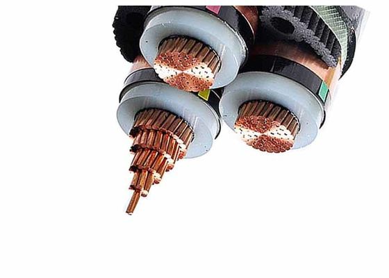 Le noyau XLPE de la haute tension trois a isolé le cable électrique 12/20(24) kilovolt de 70SQMM à 400SQMM