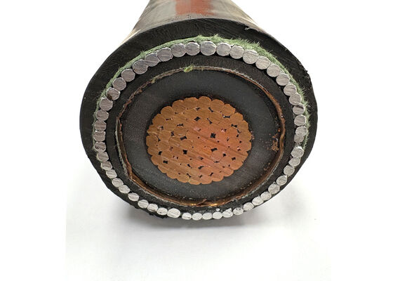 Cable électrique en aluminium de haute tension 35kV 3x400mm2 avec isolation XLPE et blindage en acier
